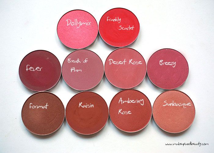 Mac blushes for darker skin on face
